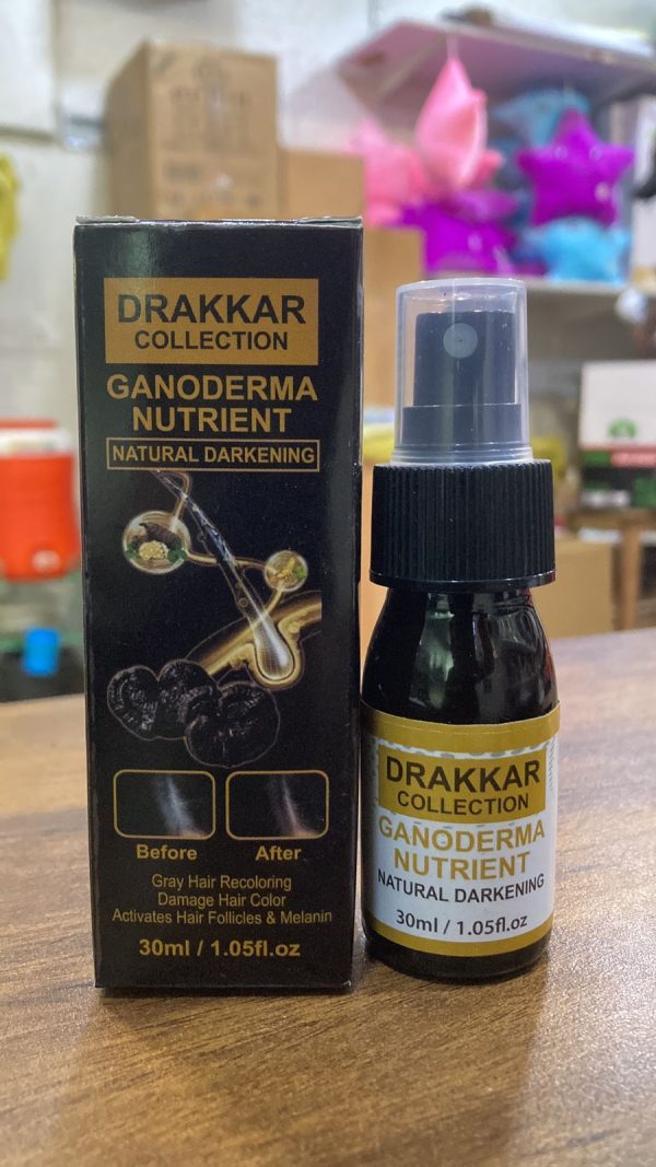 Drakkar Spray For Hair, Organic Ganoderma, Inverted Essence For Grey Hair, Darkens Your Hair Naturally Without Damaging (30ml) For Men Women